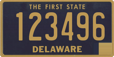 DE license plate 123496