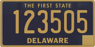 DE license plate 123505