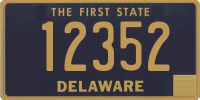 DE license plate 12352