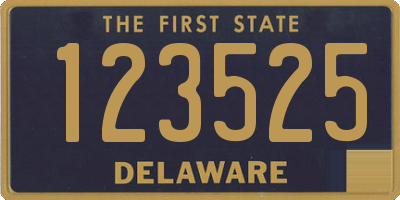 DE license plate 123525