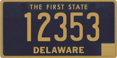 DE license plate 12353