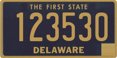 DE license plate 123530