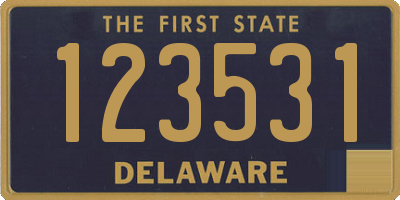 DE license plate 123531