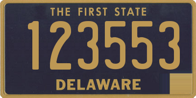 DE license plate 123553