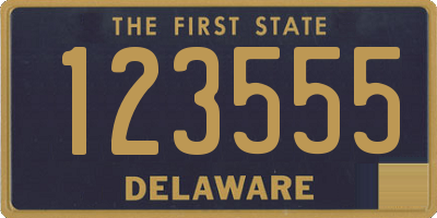 DE license plate 123555