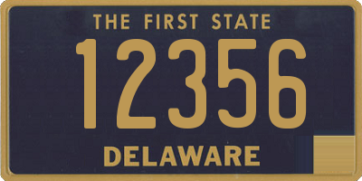 DE license plate 12356