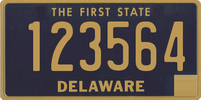 DE license plate 123564