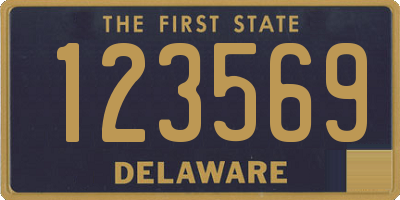 DE license plate 123569