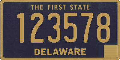 DE license plate 123578