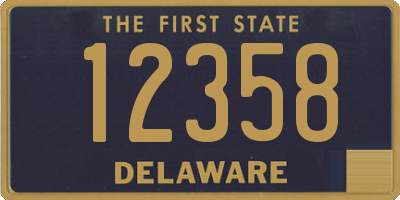 DE license plate 12358