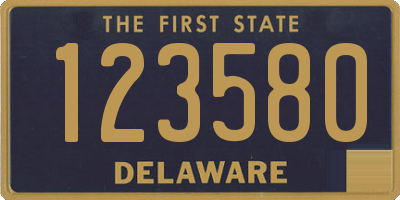 DE license plate 123580