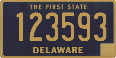 DE license plate 123593