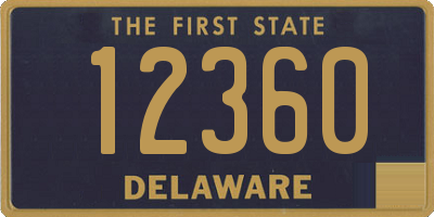 DE license plate 12360