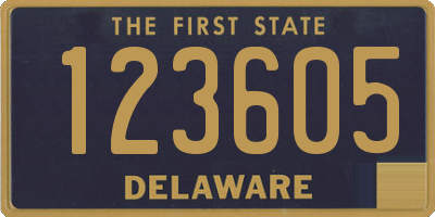 DE license plate 123605