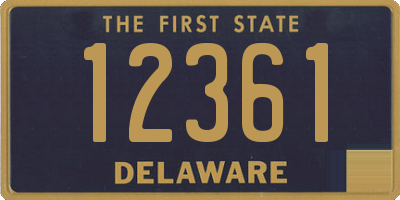 DE license plate 12361