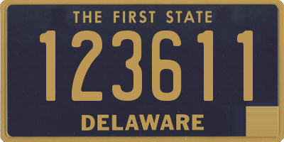 DE license plate 123611