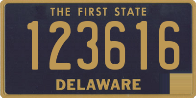 DE license plate 123616