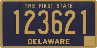 DE license plate 123621