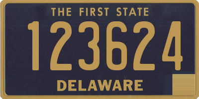 DE license plate 123624