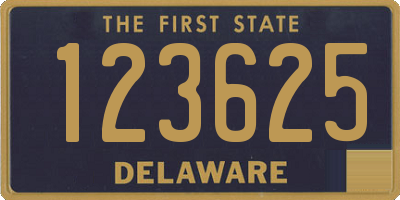 DE license plate 123625