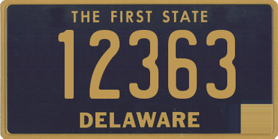 DE license plate 12363