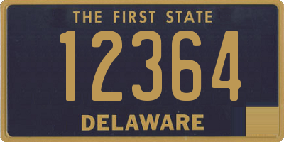 DE license plate 12364