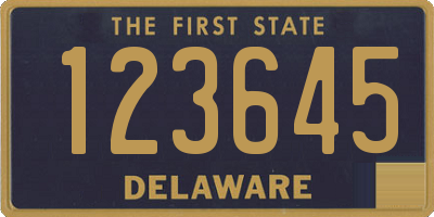 DE license plate 123645