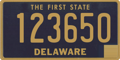 DE license plate 123650