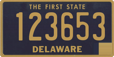 DE license plate 123653