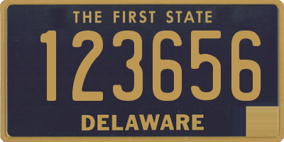 DE license plate 123656