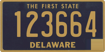 DE license plate 123664