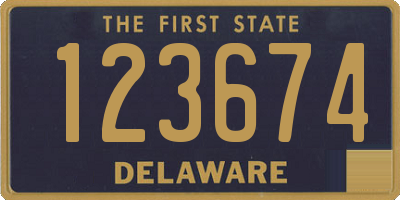 DE license plate 123674