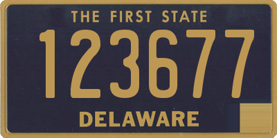 DE license plate 123677