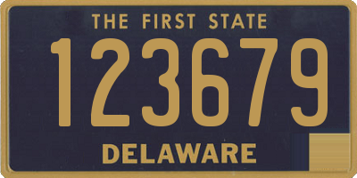 DE license plate 123679