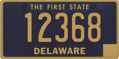 DE license plate 12368