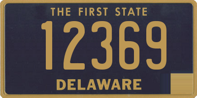 DE license plate 12369