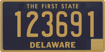 DE license plate 123691