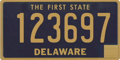 DE license plate 123697