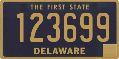 DE license plate 123699