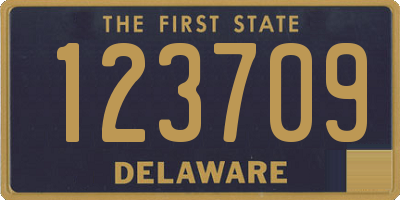 DE license plate 123709