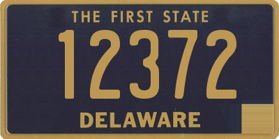 DE license plate 12372