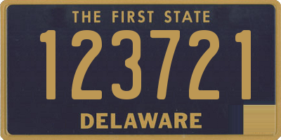 DE license plate 123721