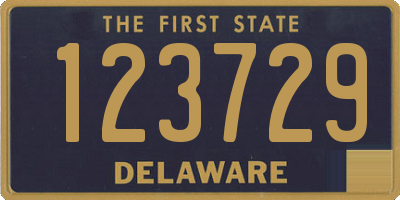 DE license plate 123729