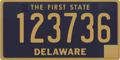 DE license plate 123736