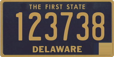 DE license plate 123738