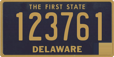 DE license plate 123761