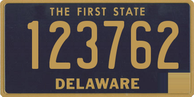 DE license plate 123762