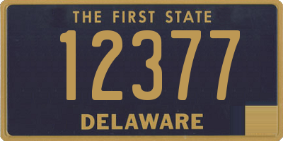 DE license plate 12377