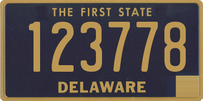 DE license plate 123778