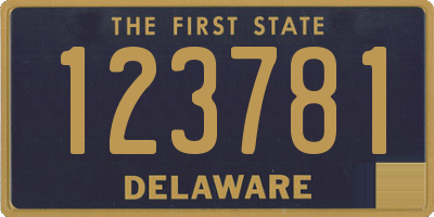 DE license plate 123781